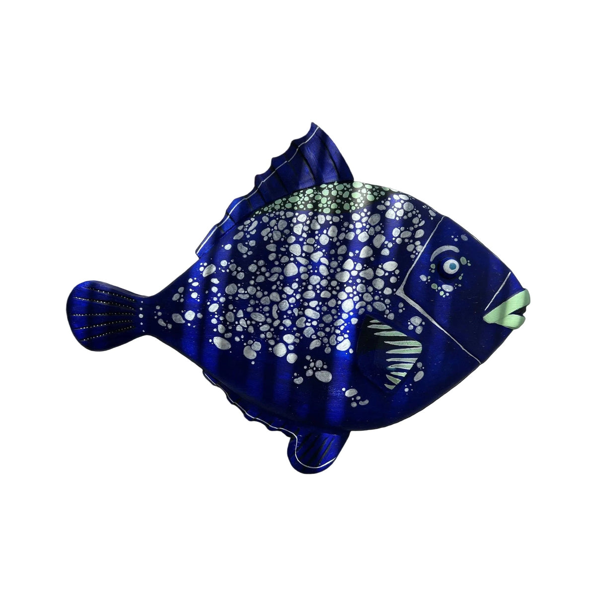 Poisson « Azur » — poisson en bois peint à la main