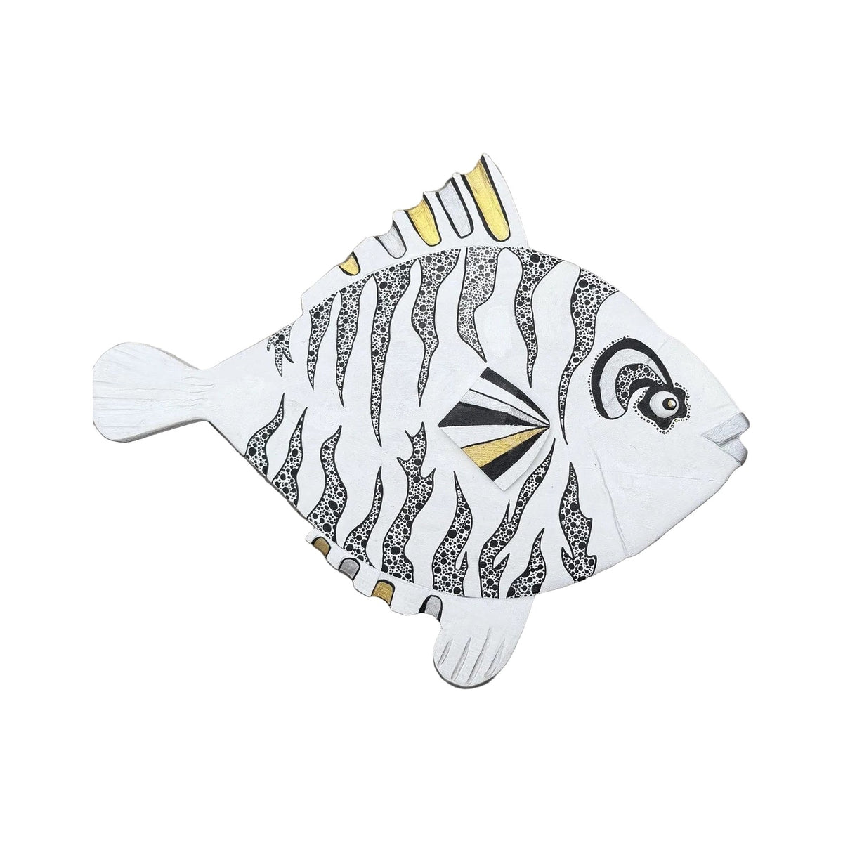 Poisson « Disco cloud » — poisson en bois peint à la main