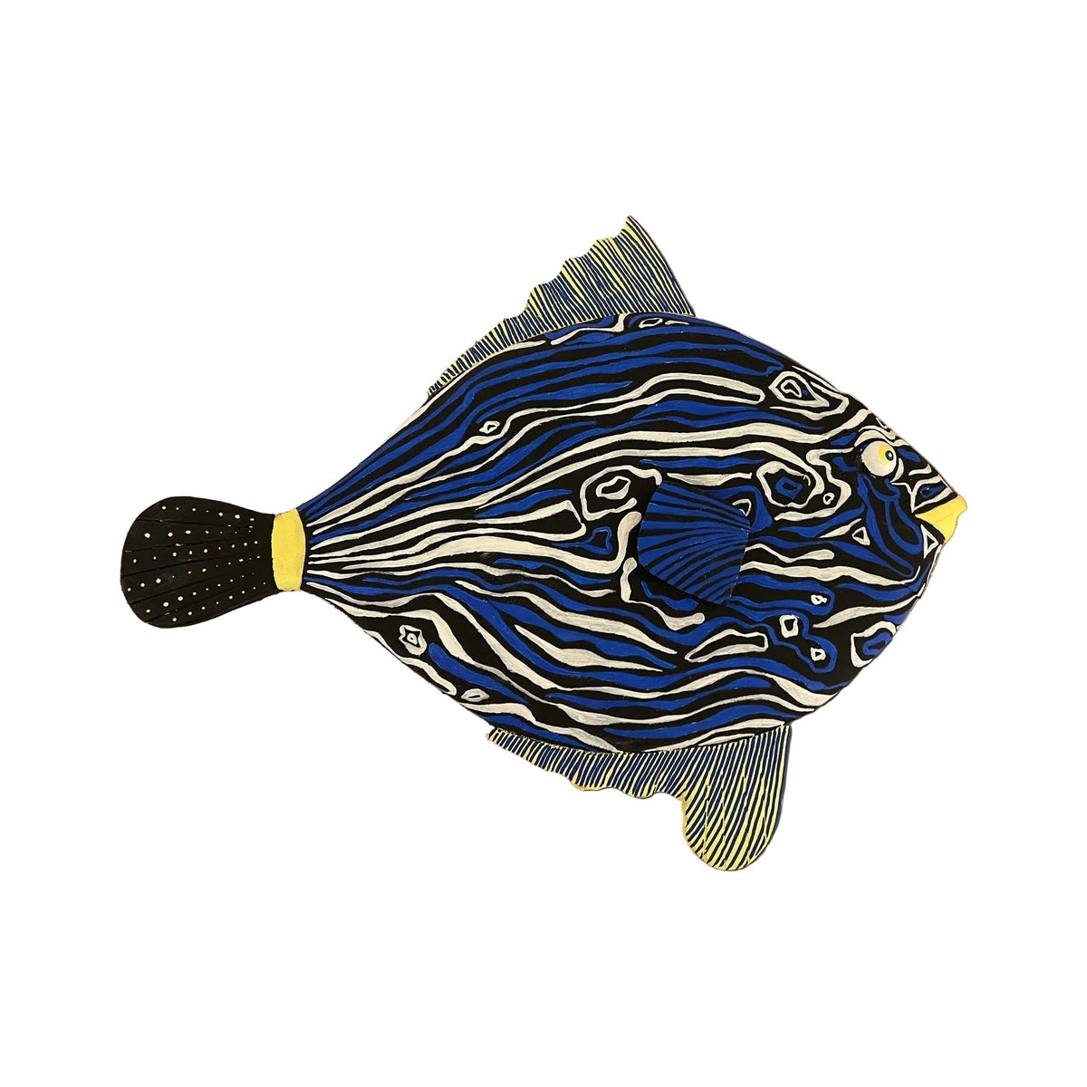 Poisson « Yamina » — poisson en bois peint à la main